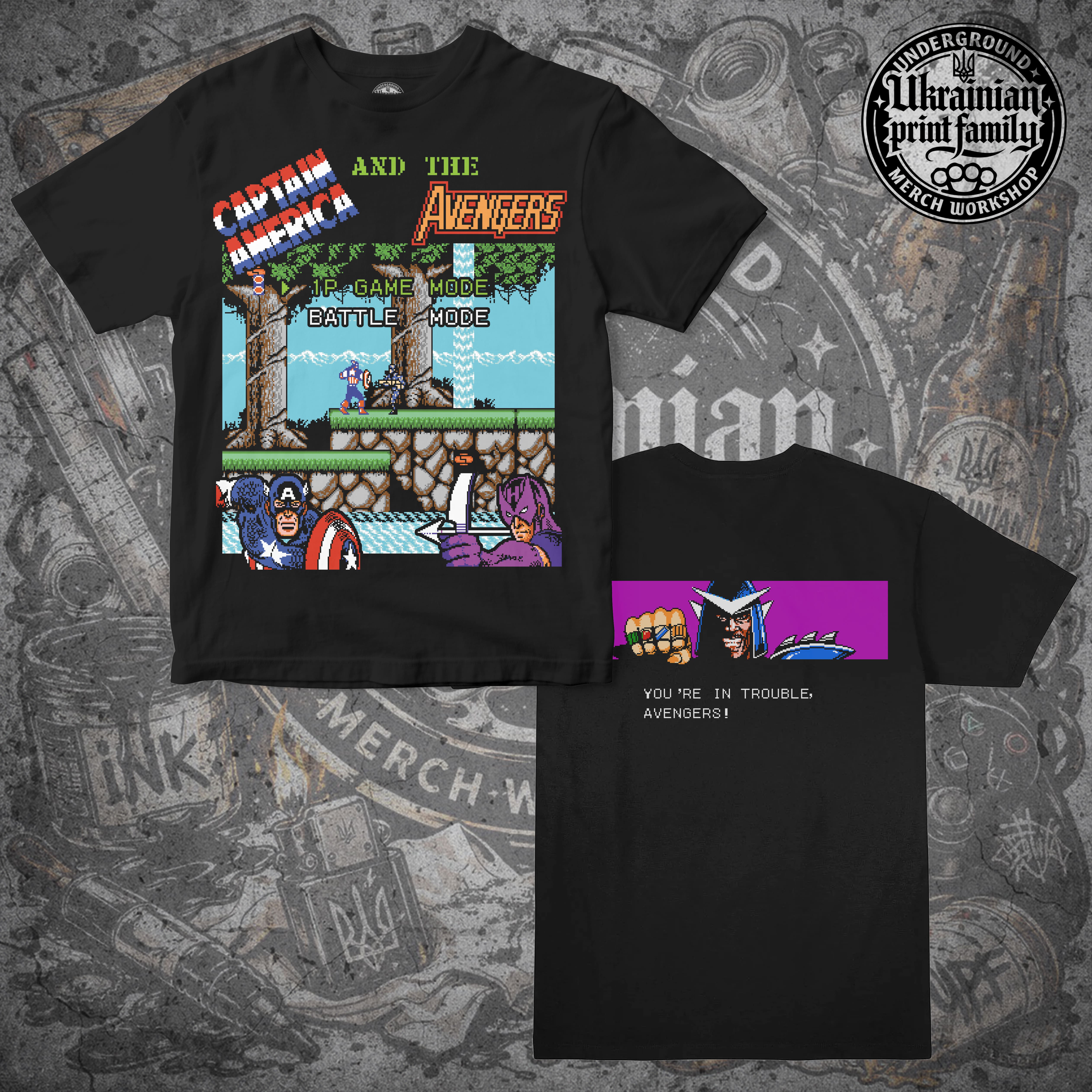 Футболка з принтом «CAPTAIN AMERICA»