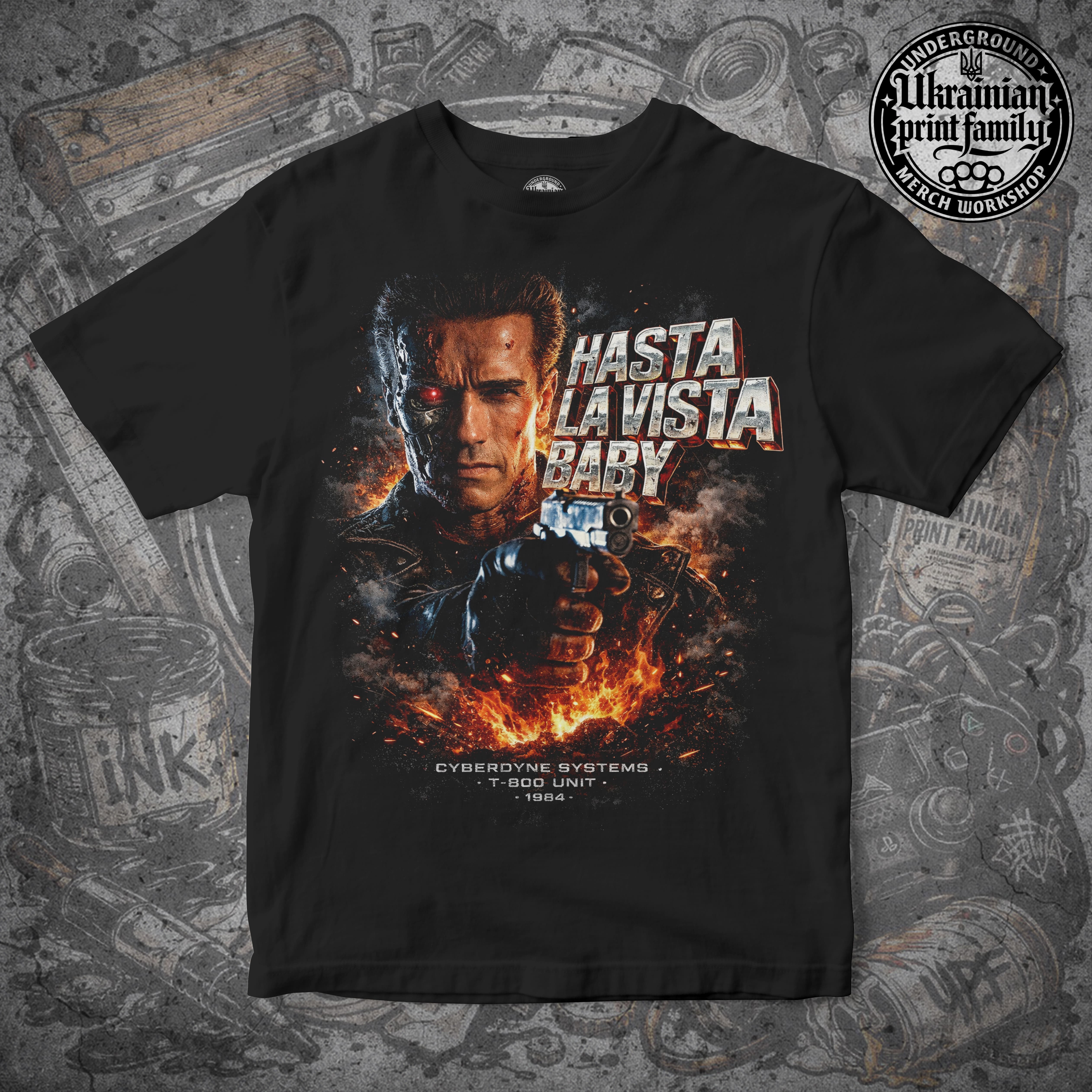 Футболка з принтом «HASTA LA VISTA»