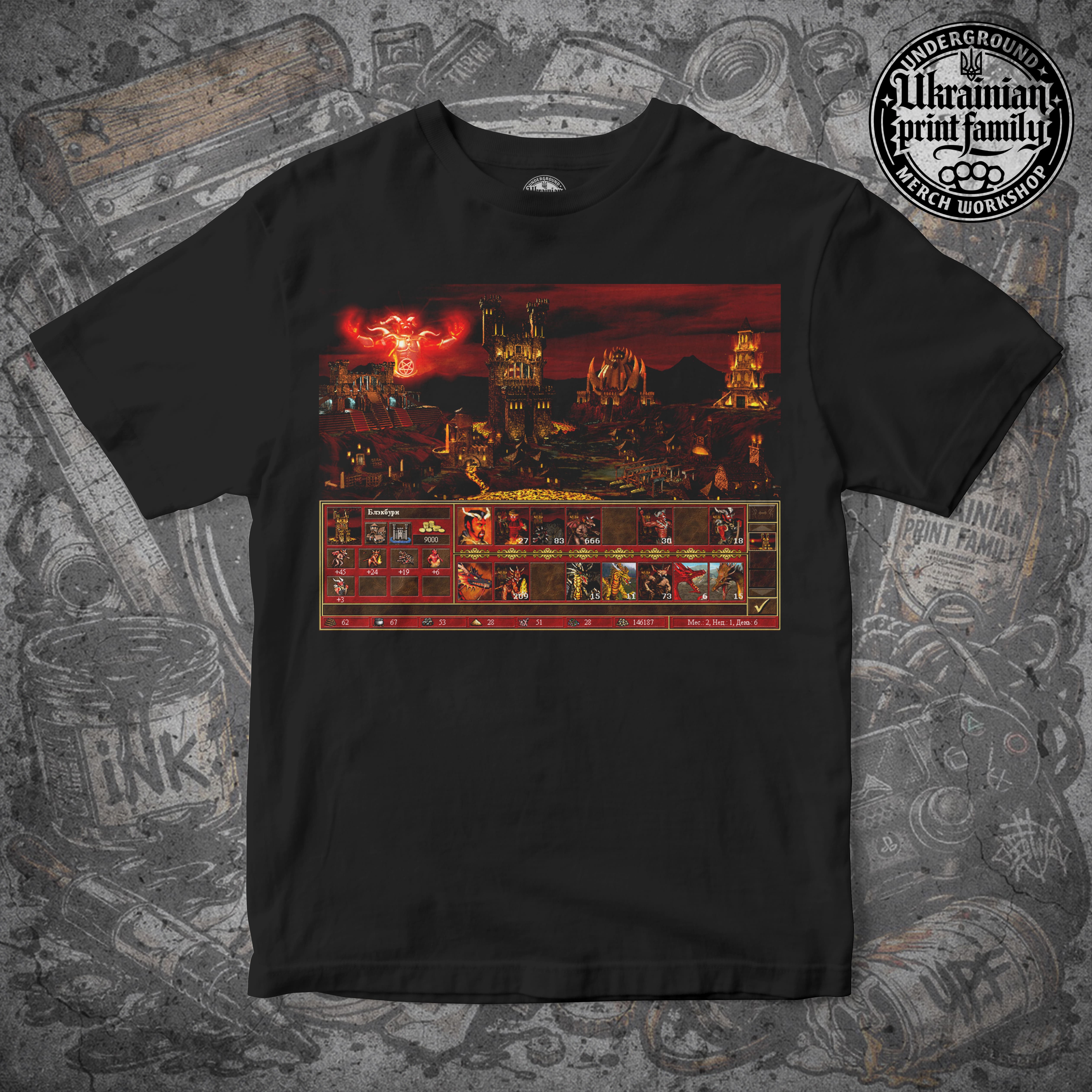 Футболка з принтом «HEROES III»