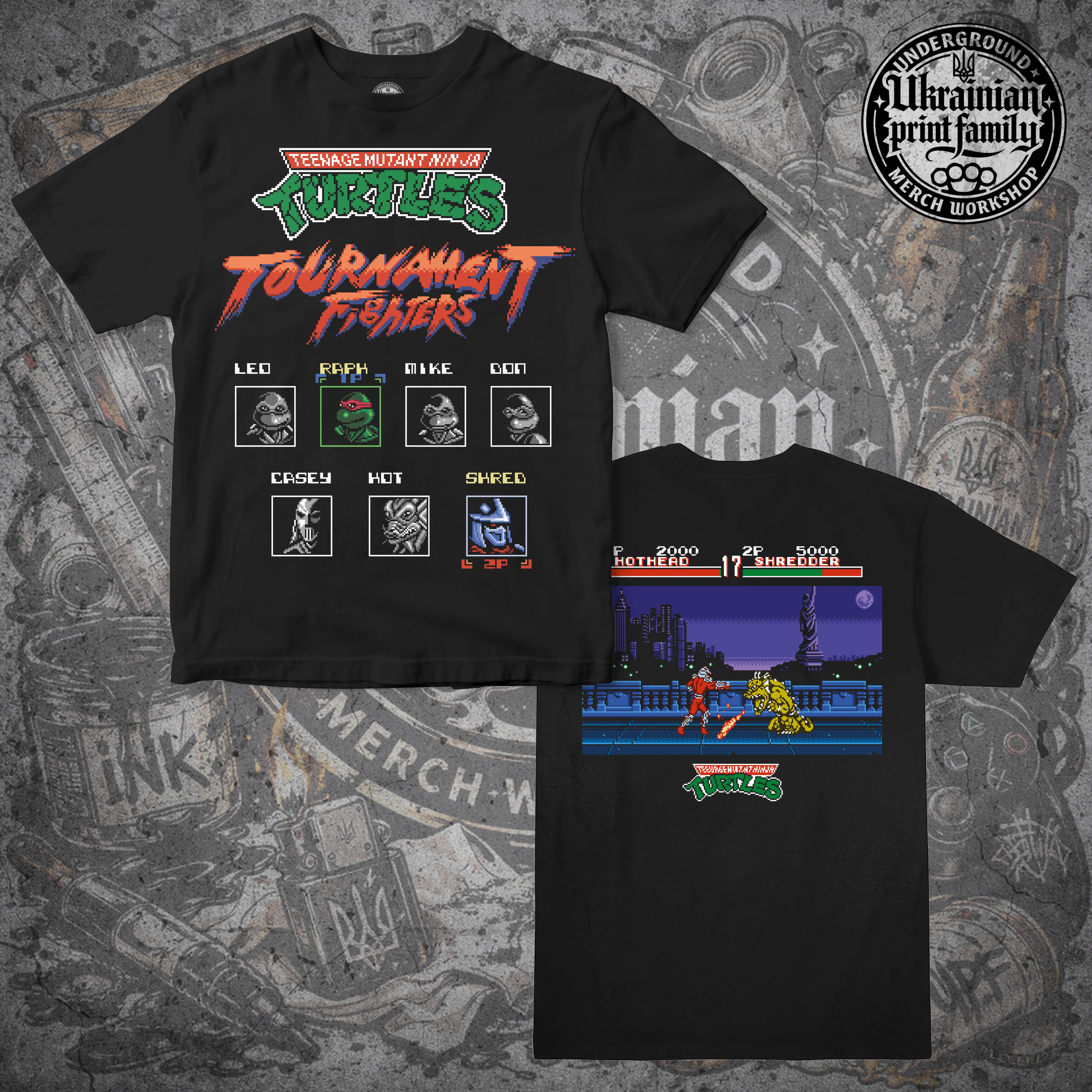 Футболка з принтом «TNMT»
