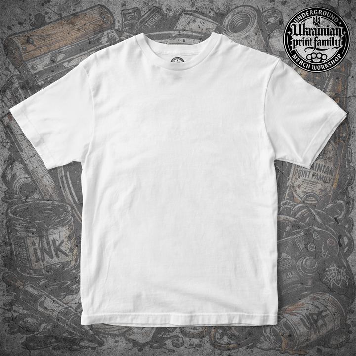Готова біла футболка з принтом