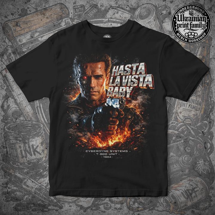 Футболка з принтом «HASTA LA VISTA»